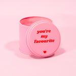 Rose Velvet & Oud You’re My Favourite Pink Valentine Tin Candle