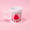 You're One in a Melon Valentine Heart Mug