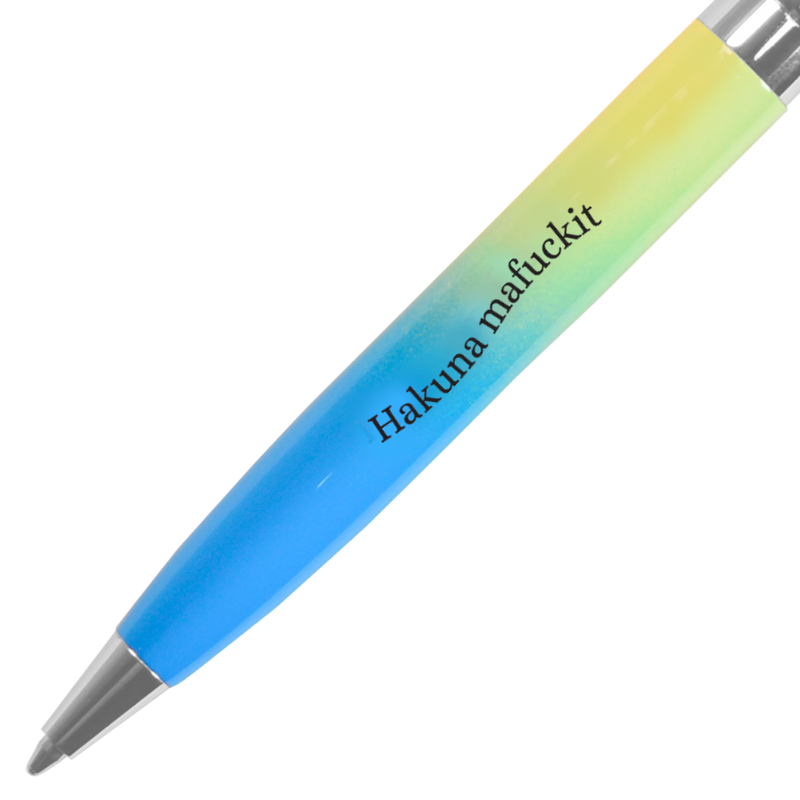 Hakuna Mafuckit Blue & Green Pen