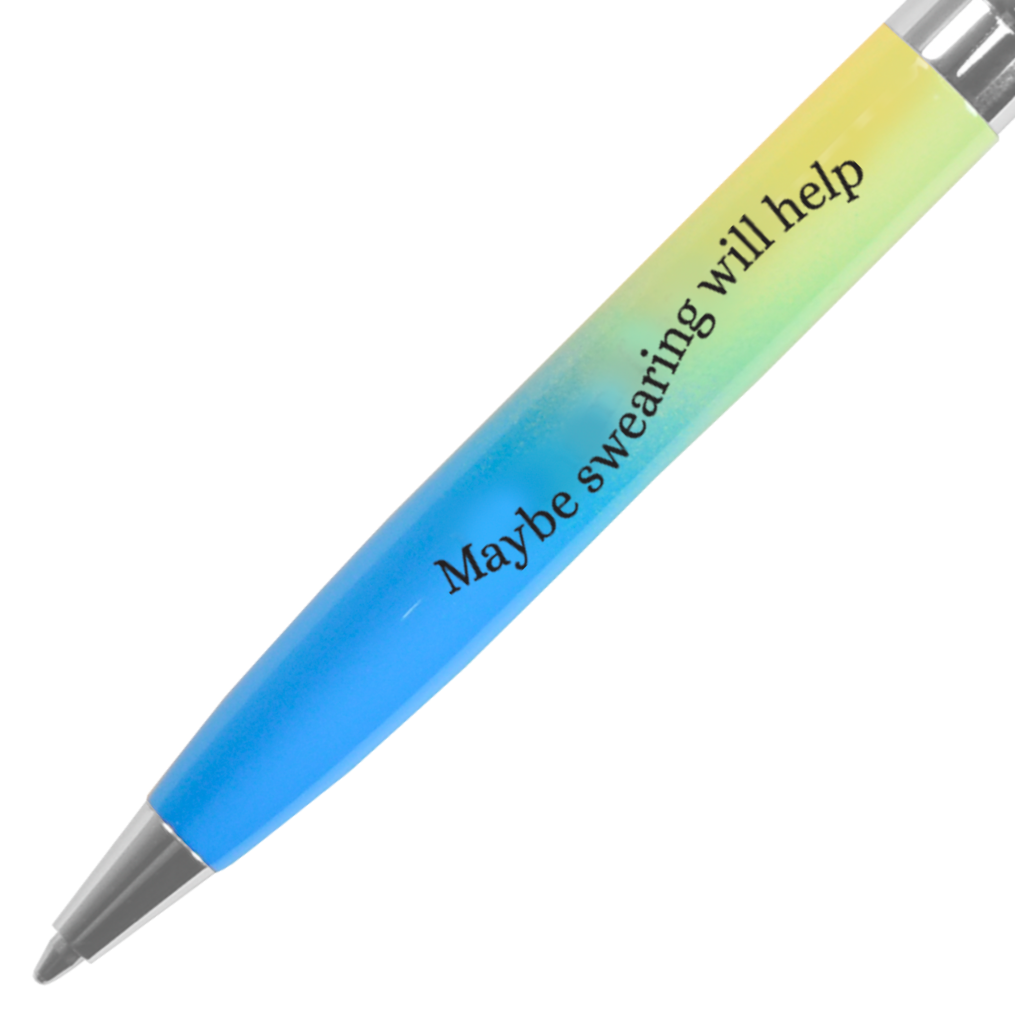 Maybe Swearing Will Help Blue & Green Pen