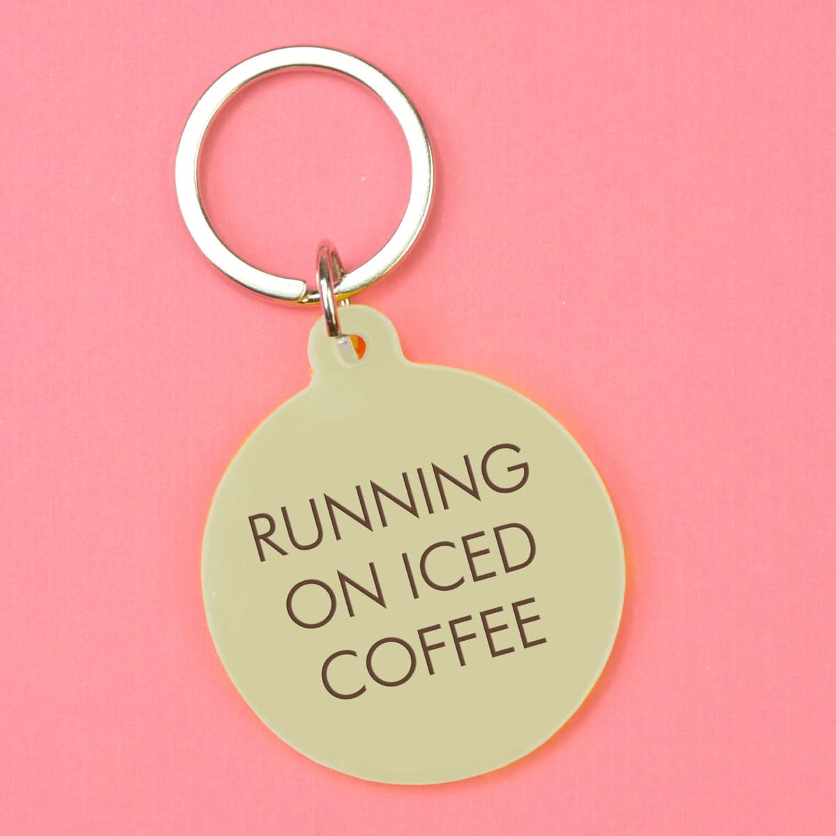 Running On Iced Coffee Keytag