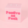 Festive as Fuck Pastel Pink & Red Christmas Cube Candle