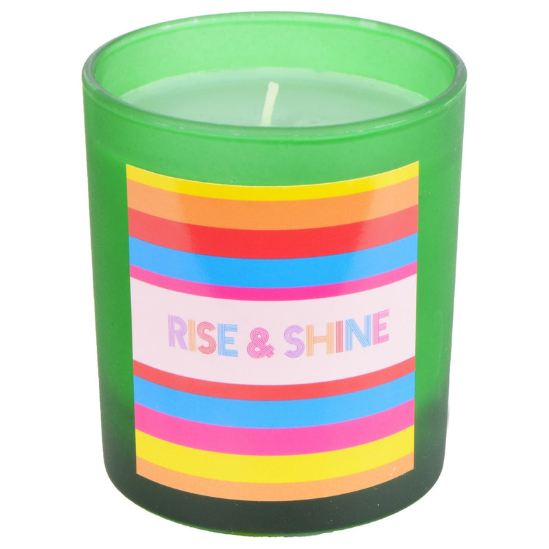 Lilac & Mango Rainbow Rise & Shine Frosted Green Candle