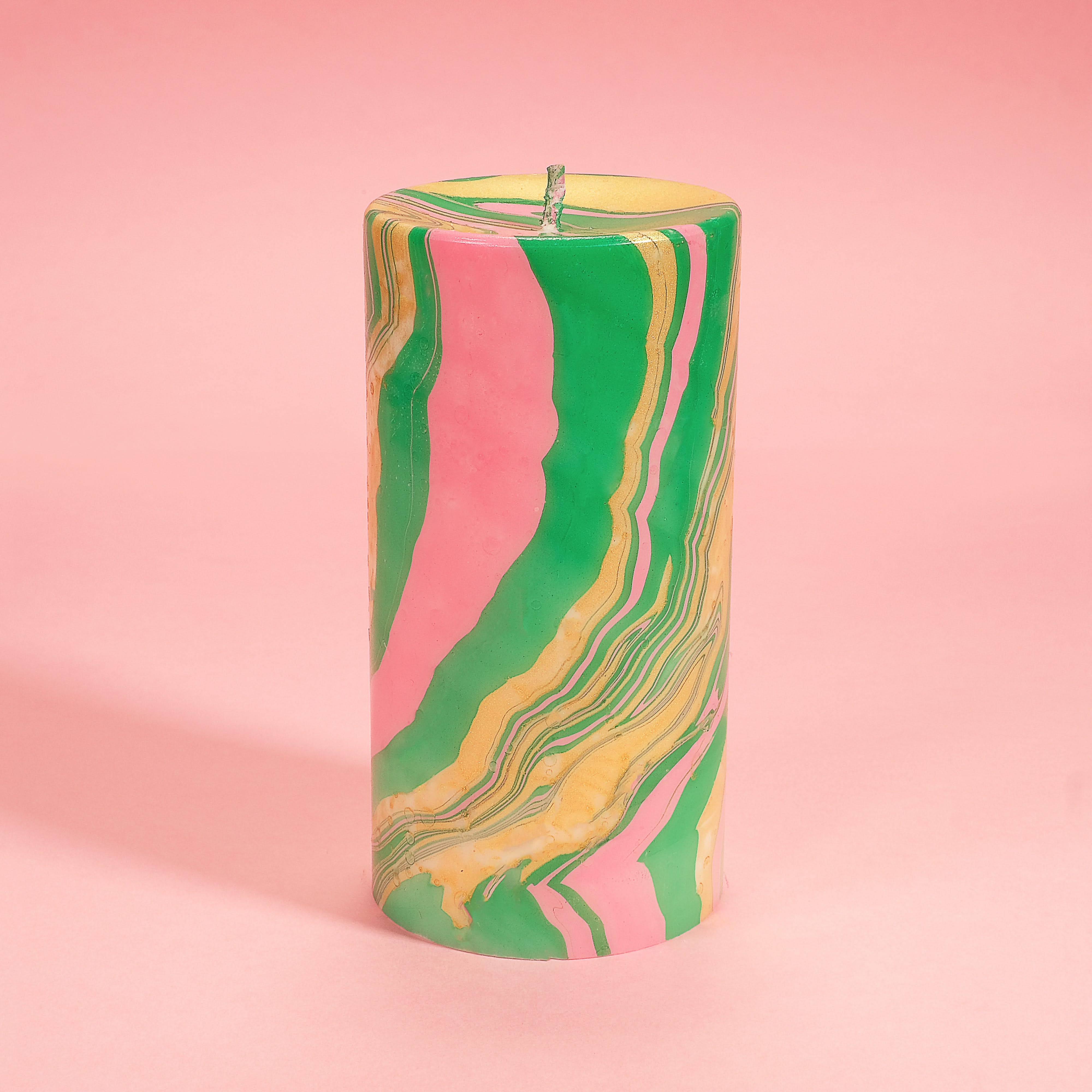 Petallica Premium Scented & Marbled Pillar Candles - Made In UK (Set Of Candles)