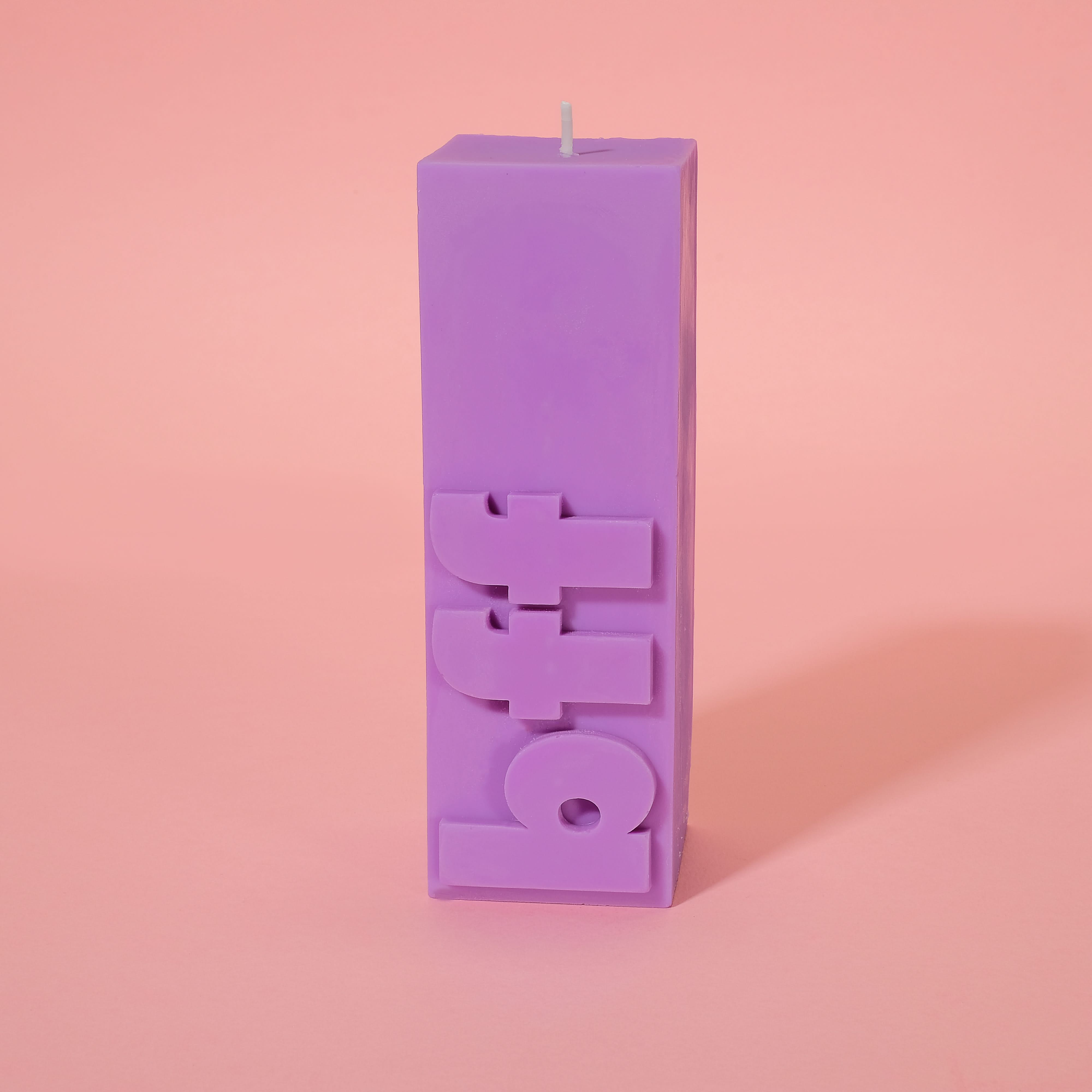 BFF Slogan Block Pillar Candle