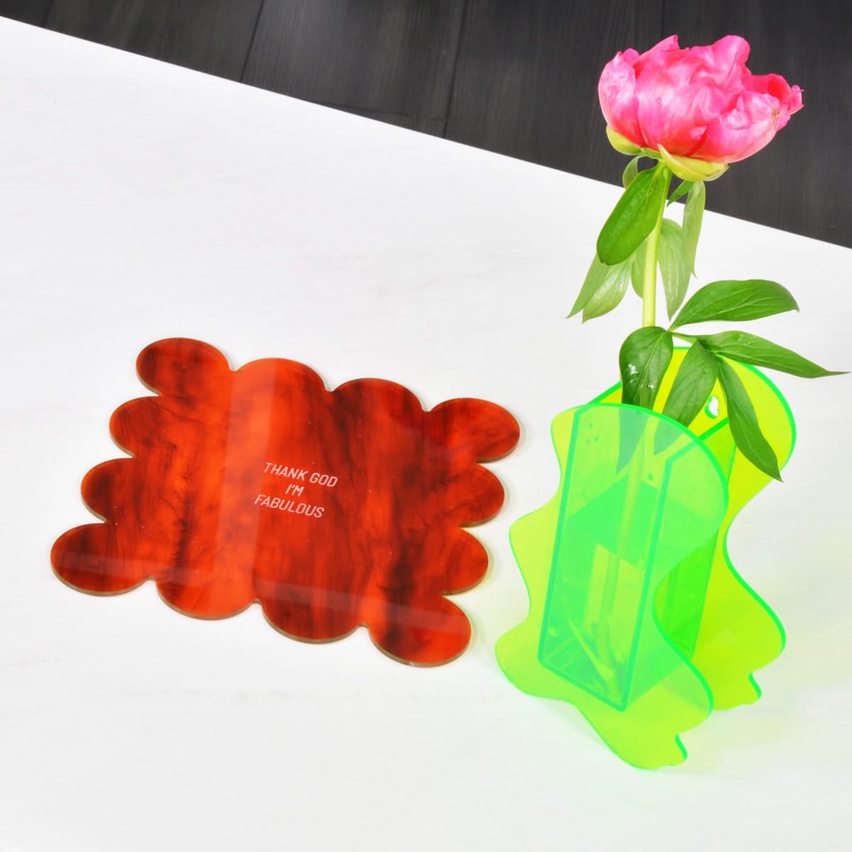 Thank God I'm Fabulous Scallop Display Plate