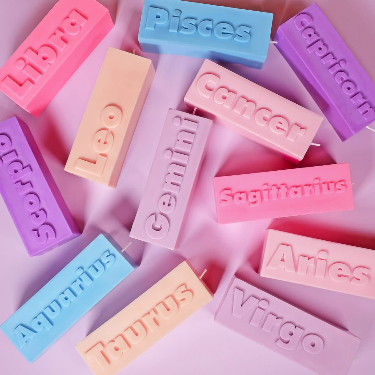 Cancer Zodiac Block Pillar Candle