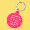Flower Child with a Rock and Roll Heart Keytag