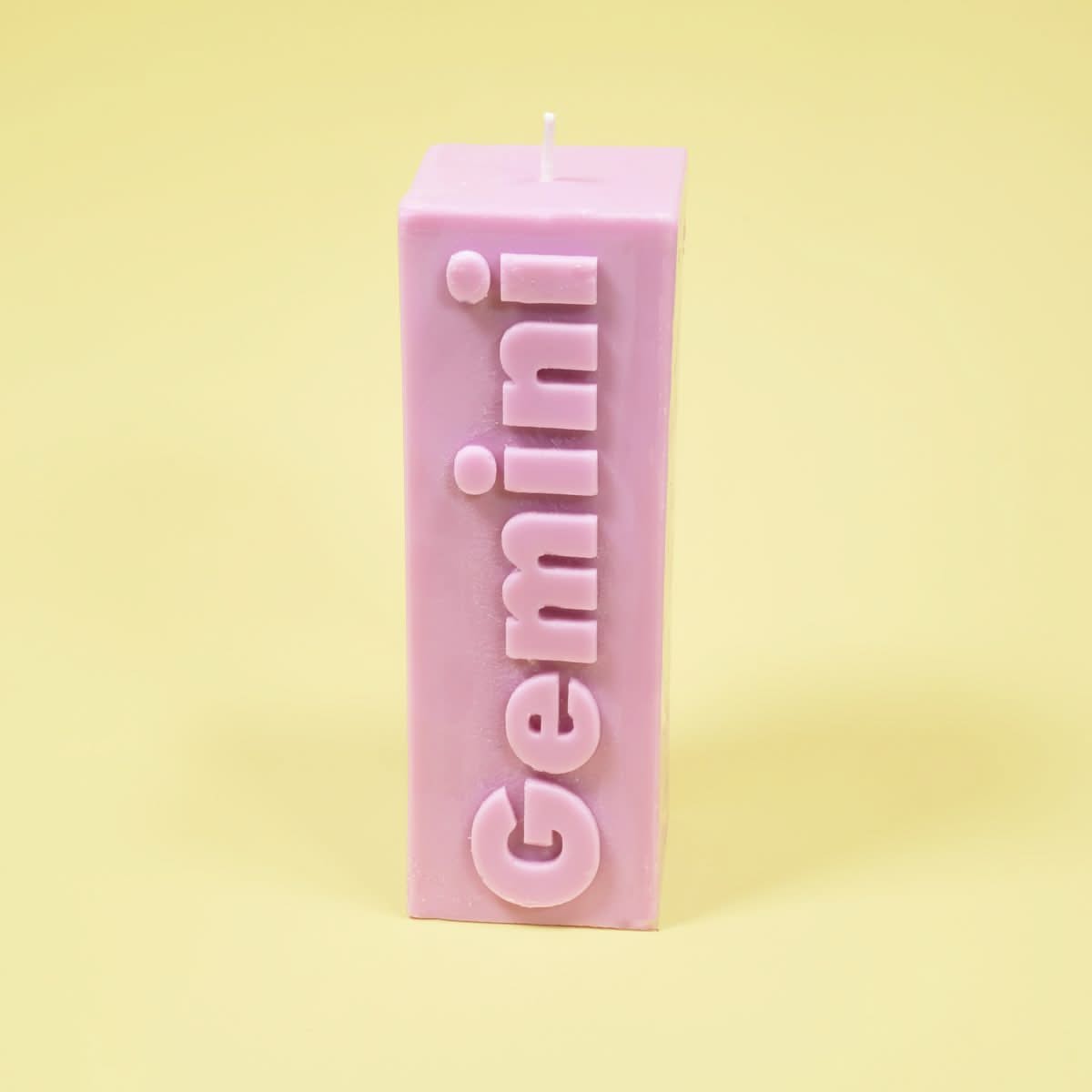 Gemini Zodiac Block Pillar Candle