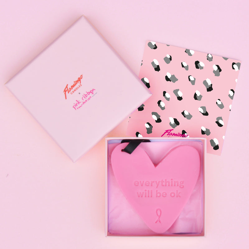 Pink Ribbon Scent Heart Letterbox Gift
