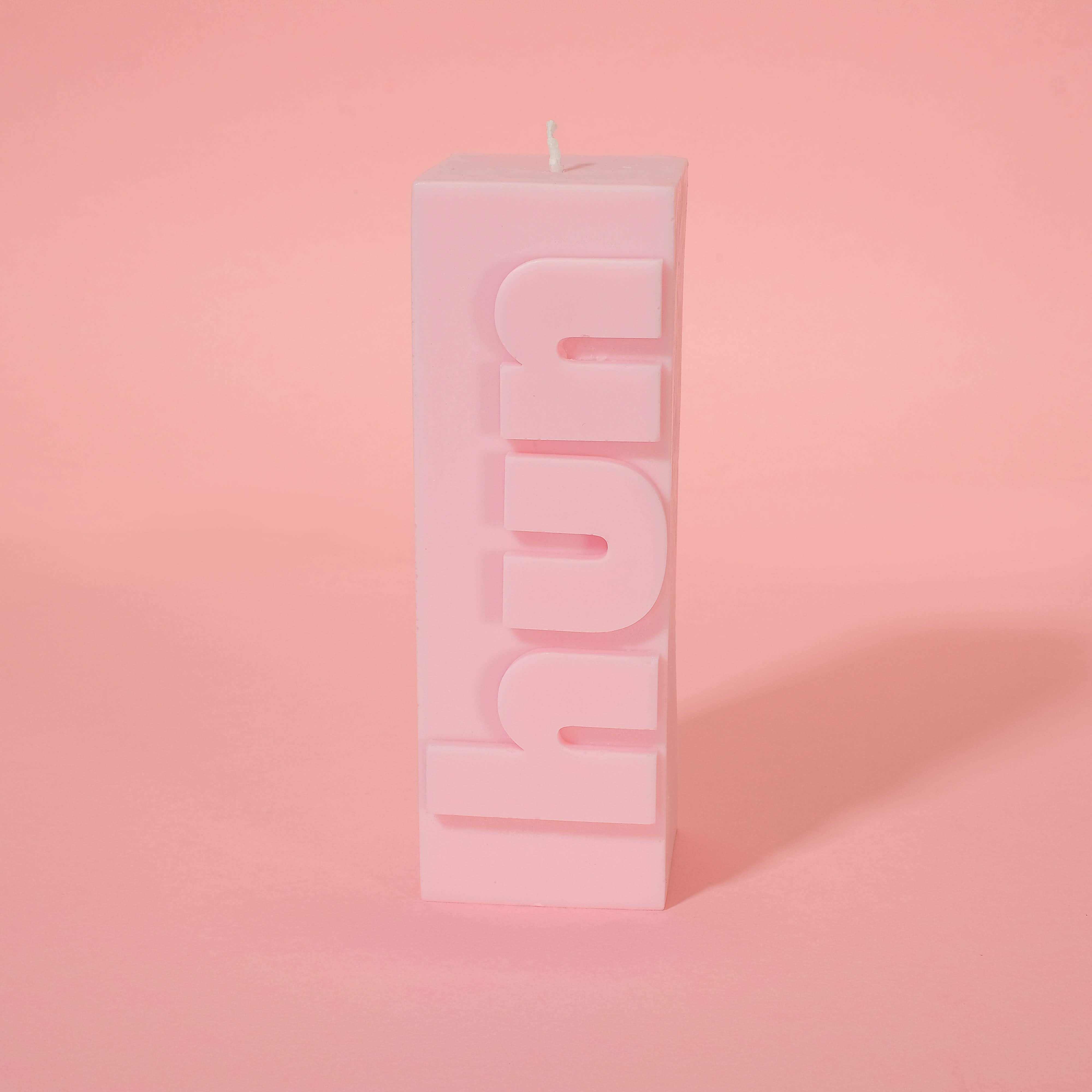HUN Slogan Block Pillar Candle