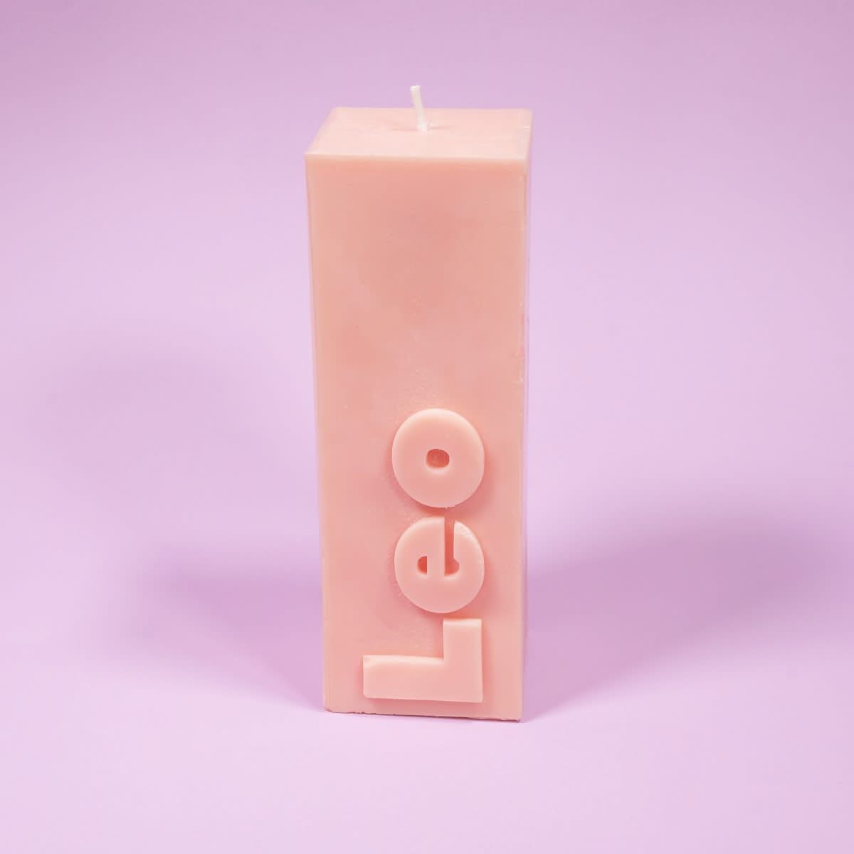 Leo Zodiac Block Pillar Candle