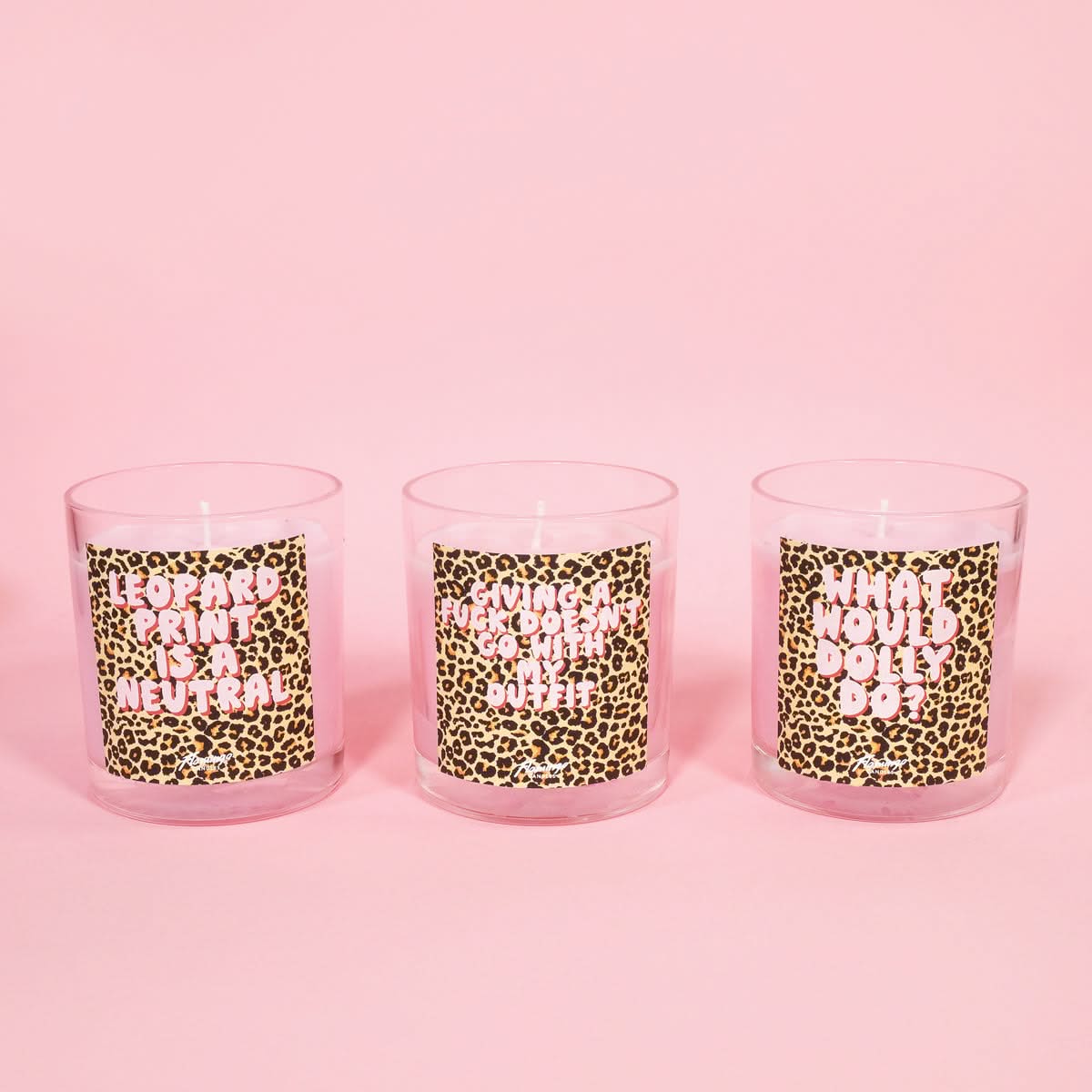 Maple & Vanilla Giving a Fuck Doesn't Go With My Outfit Leopard Print Candle