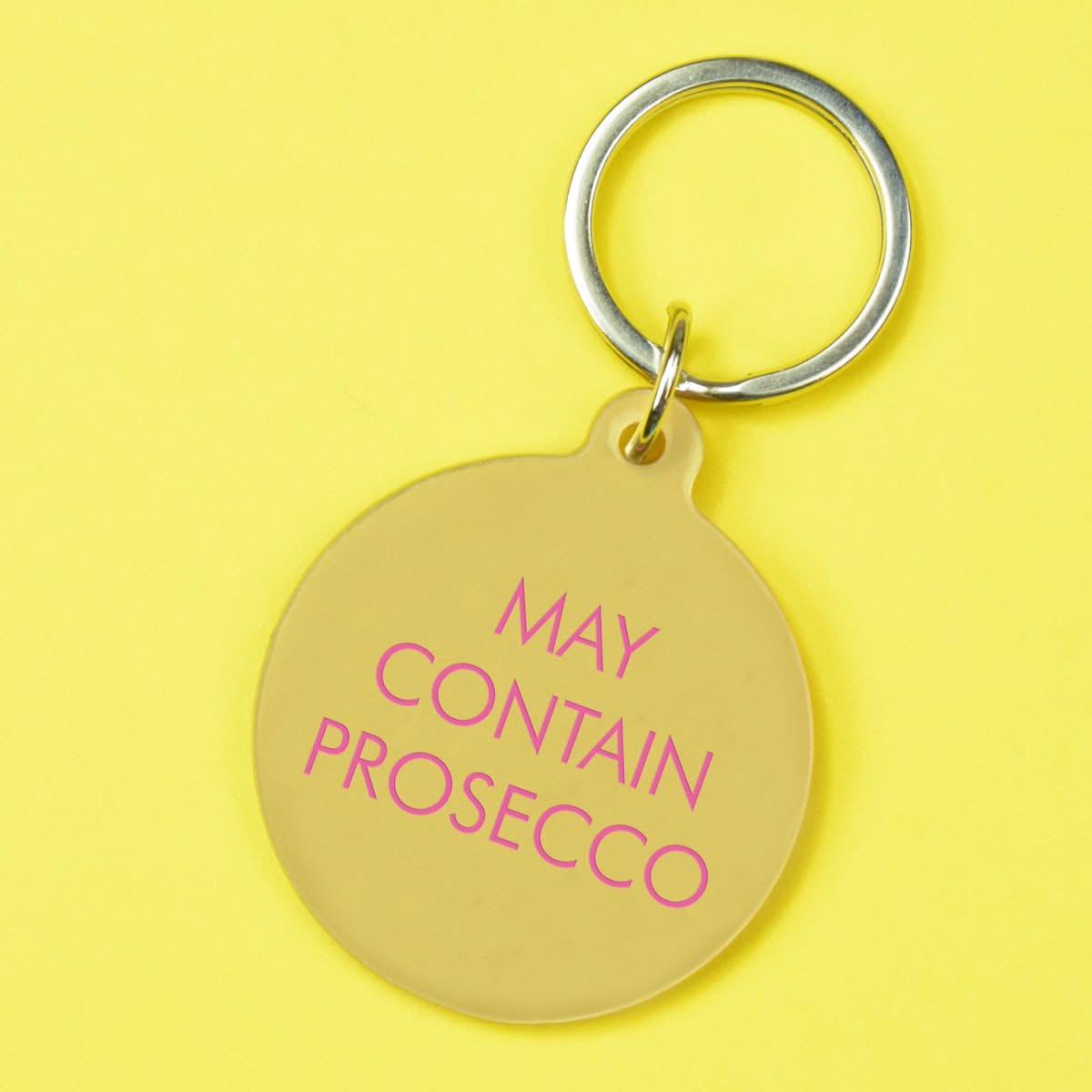 May Contain Prosecco Keytag