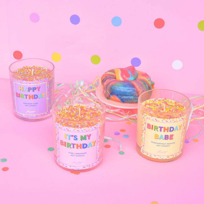 Passionfruit Martini Birthday Babe Sprinkle Candle