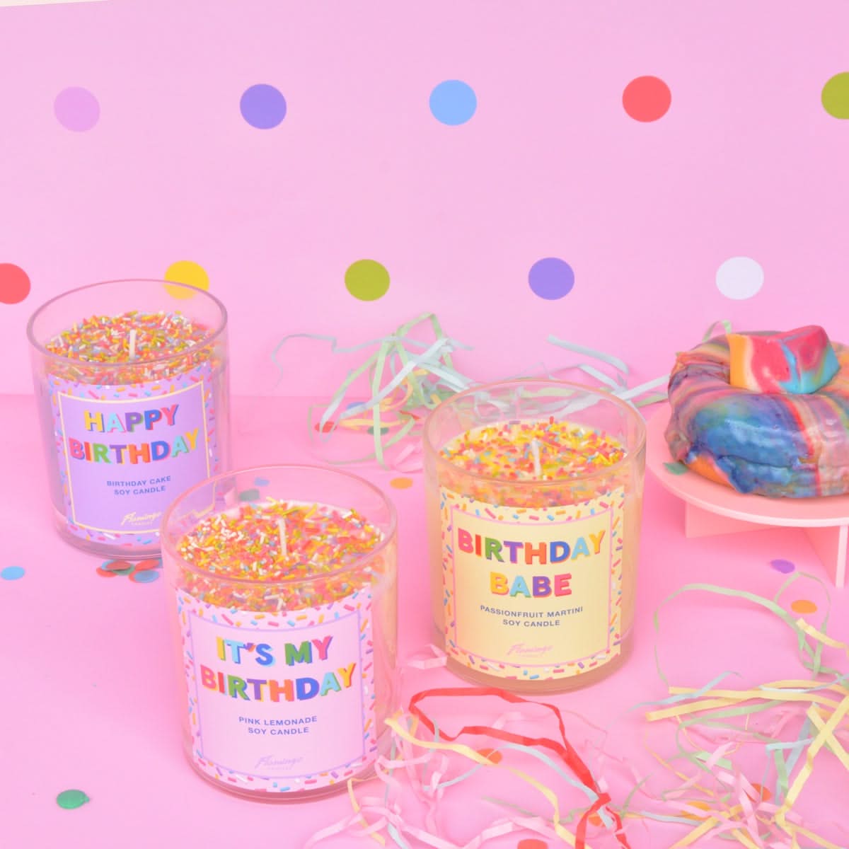 Pink Lemonade It's My Birthday Sprinkle Candle