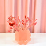Pastel Pink Mum Vase with Everlasting Flowers