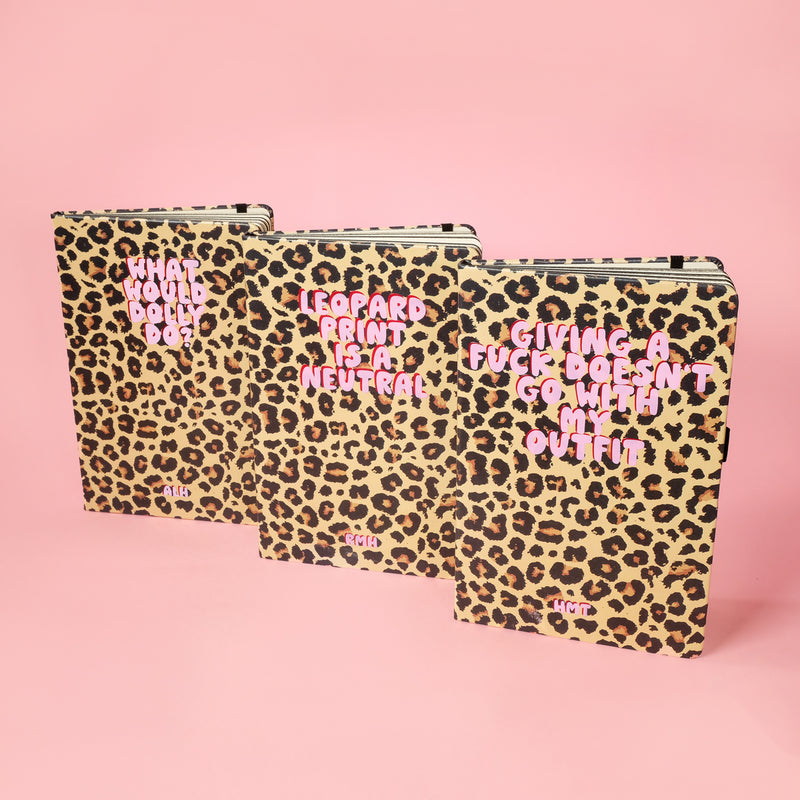 What Would Dolly Do? Leopard Print Notebook