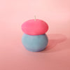 Pink & Blue Neon Pebble Candle