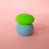 Green & Blue Neon Pebble Candle