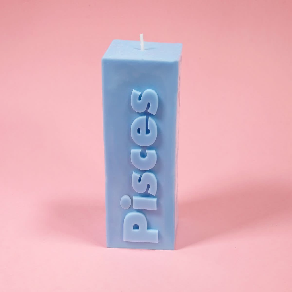 Pisces Zodiac Block Pillar Candle