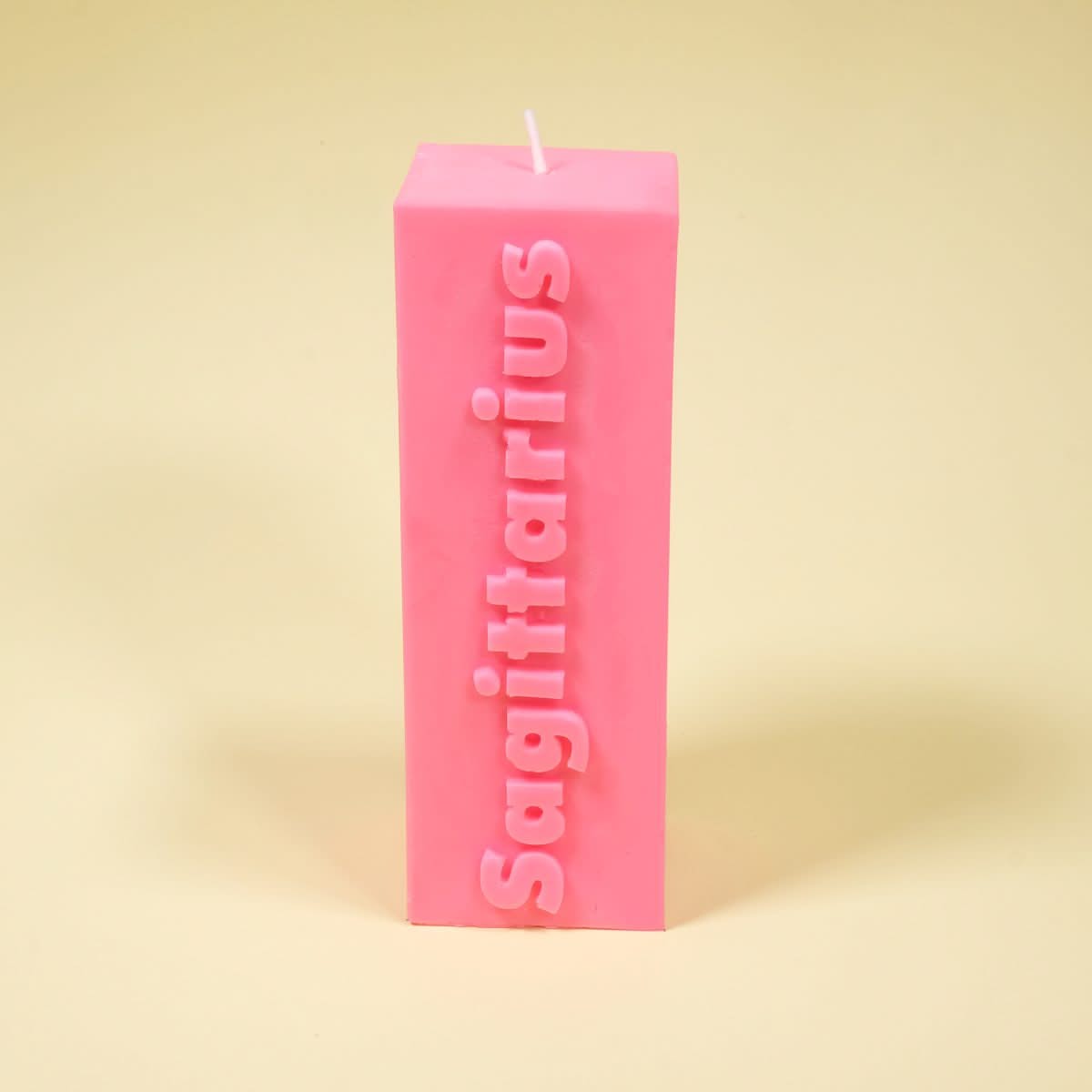 Sagittarius Zodiac Block Pillar Candle