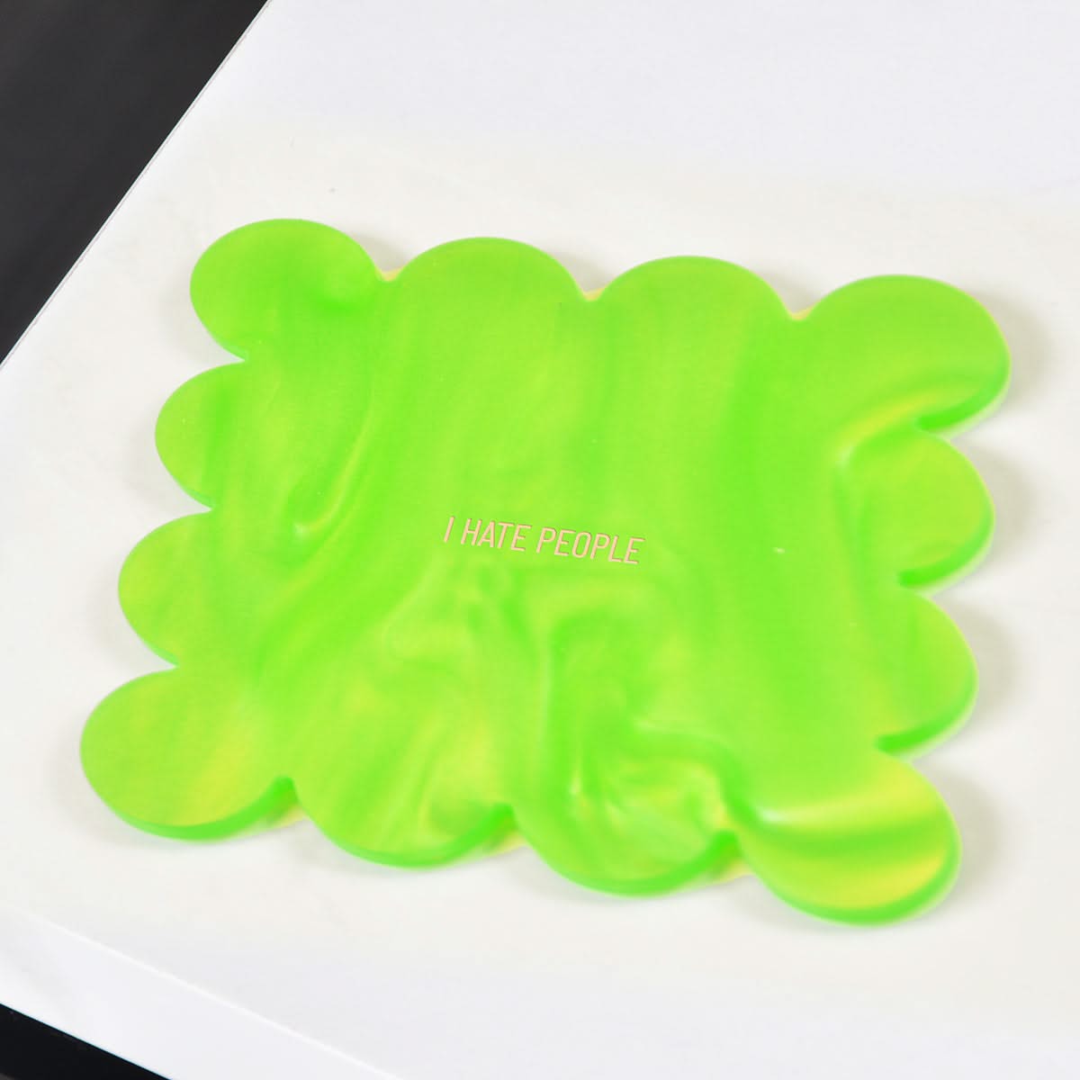 I Hate People Scallop Coaster