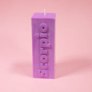 Scorpio Zodiac Block Pillar Candle