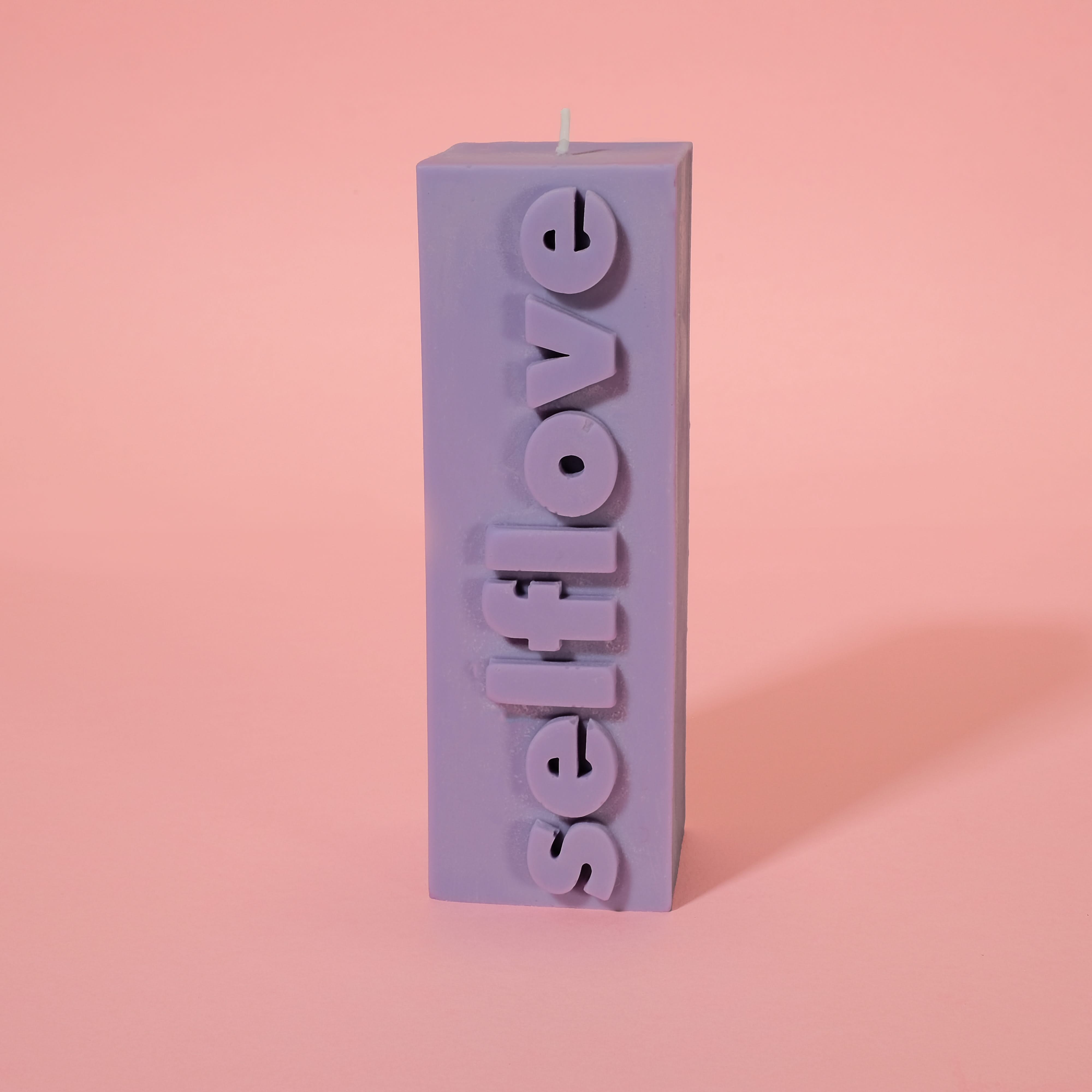 SELFLOVE Slogan Block Pillar Candle