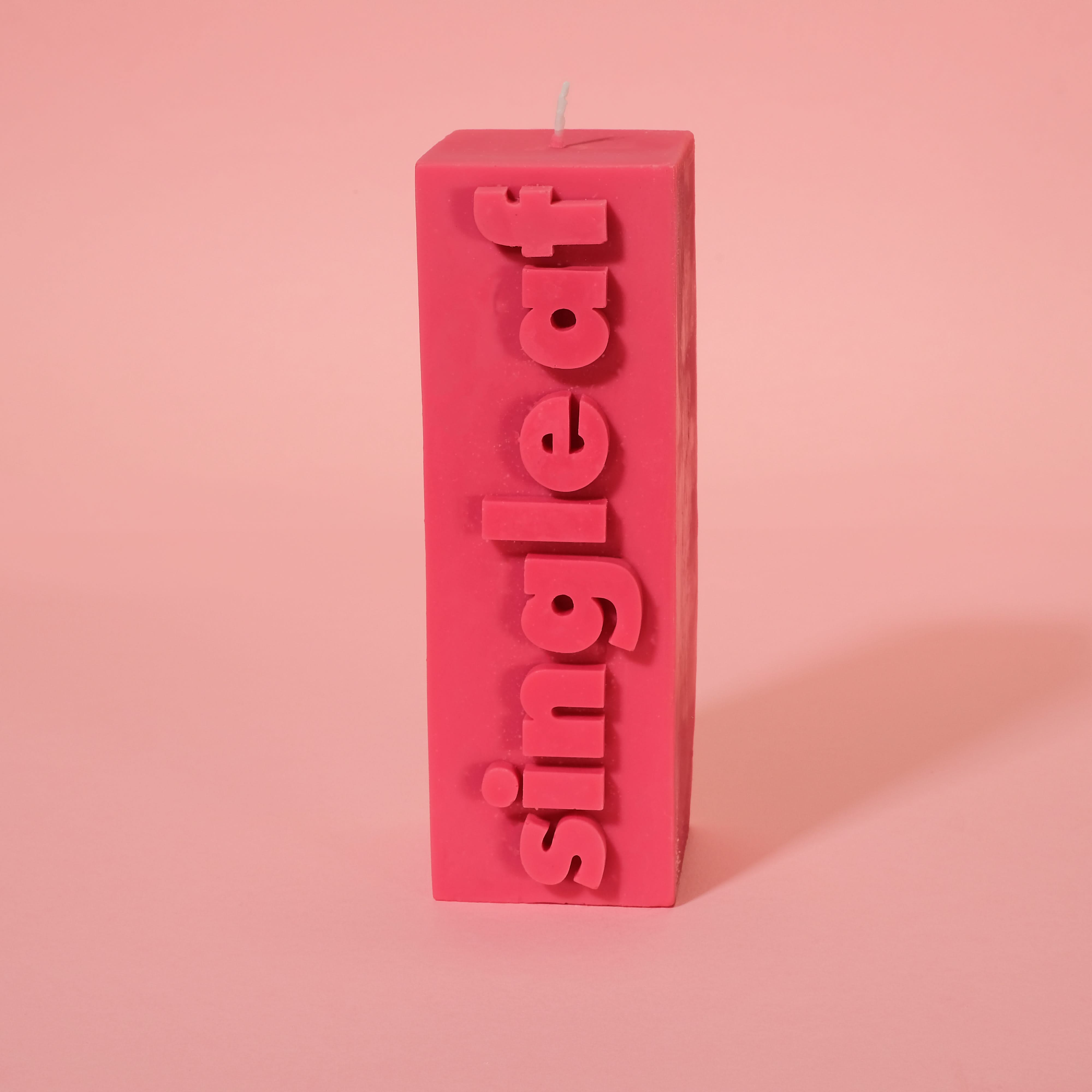 SINGLE AF Slogan Block Pillar Candle