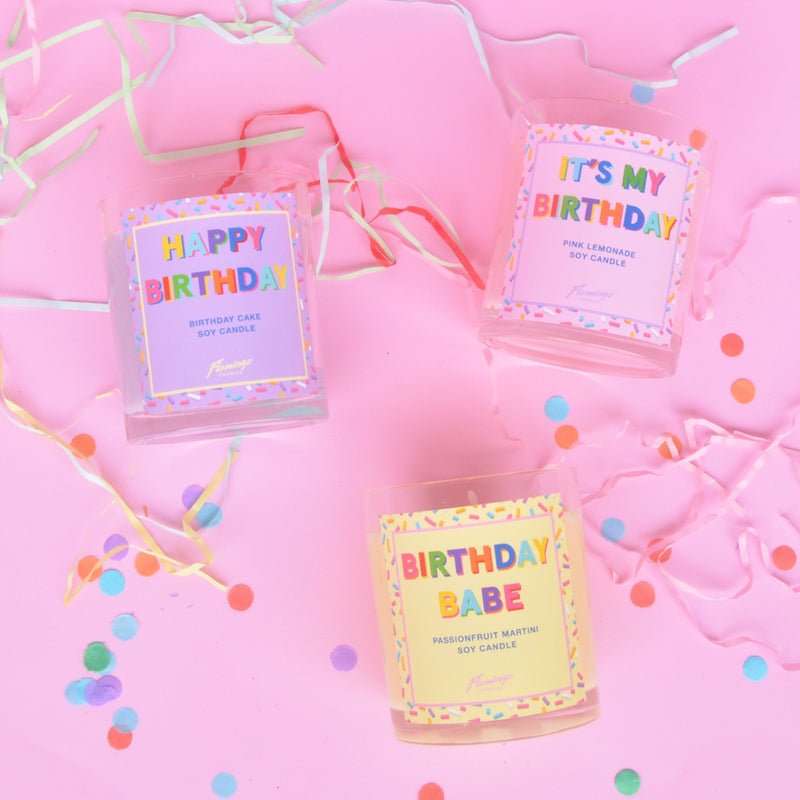 Pink Lemonade It's My Birthday Sprinkle Candle