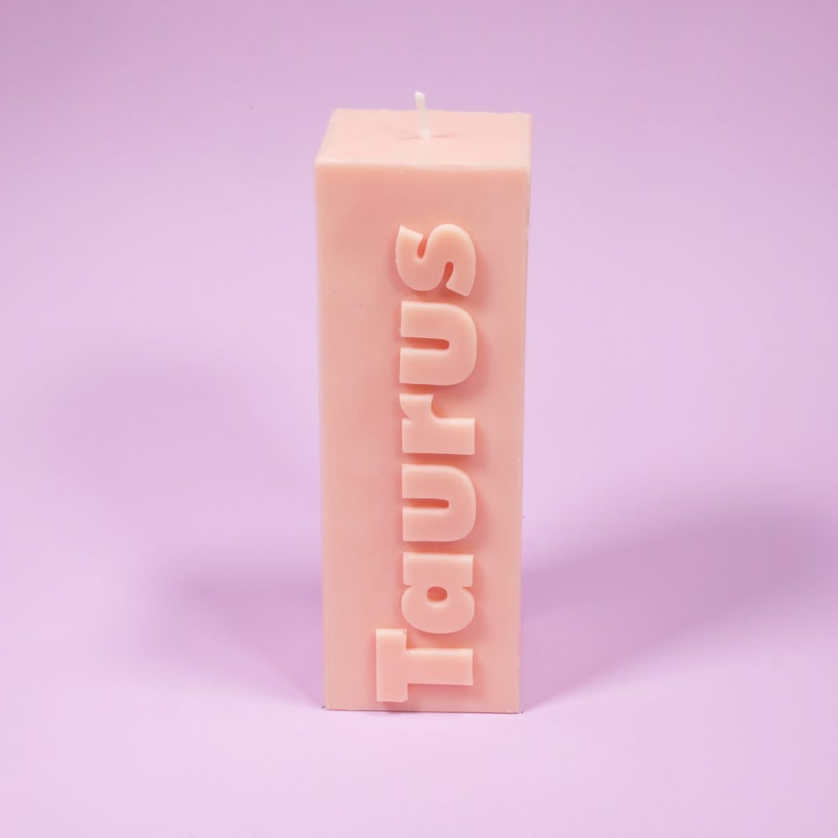 Taurus Zodiac Block Pillar Candle