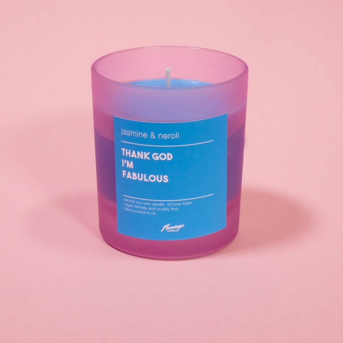 Jasmine & Neroli Thank God I’m Fabulous Frosted Pink Jar Candle