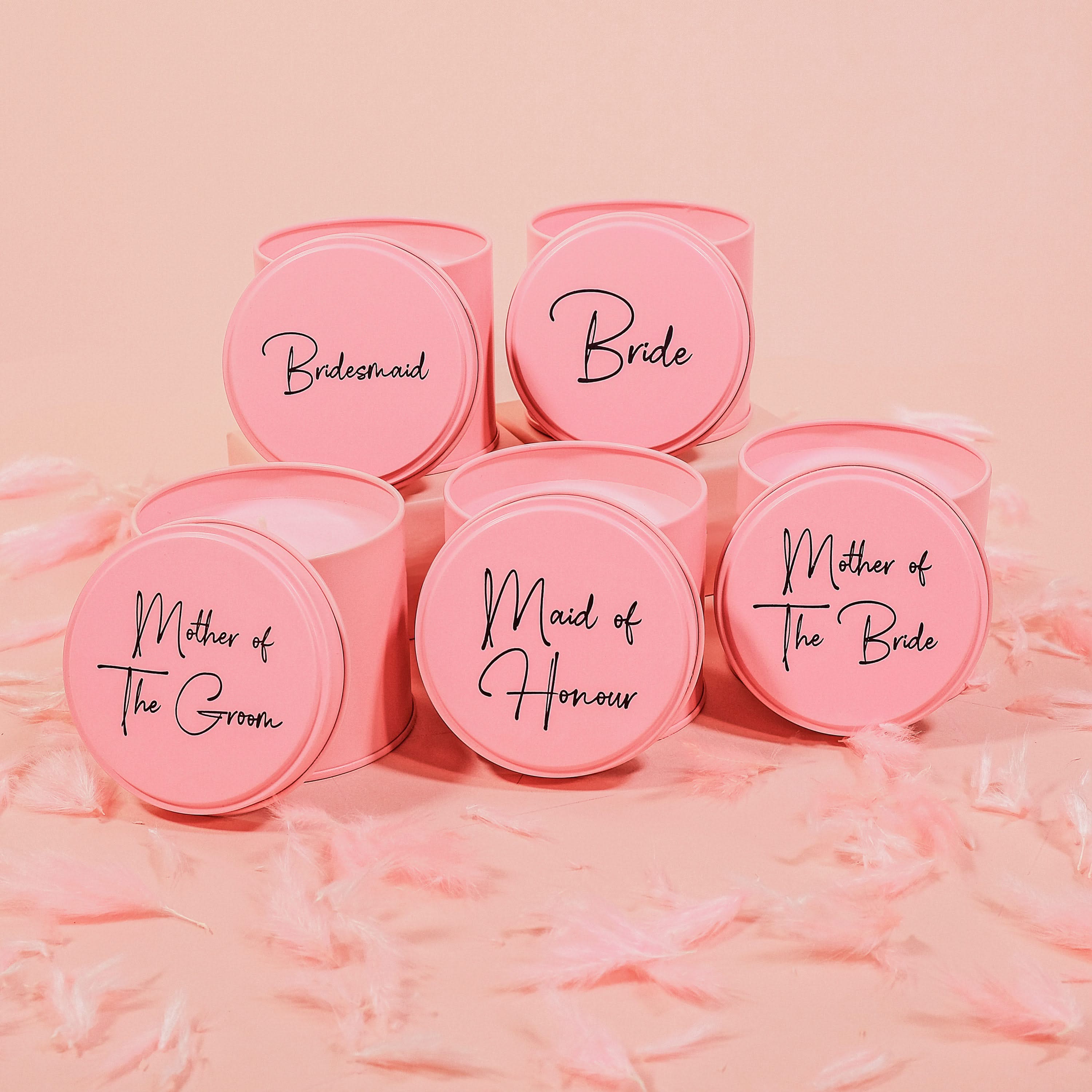 Mother of The Bride Pink Tin Candle