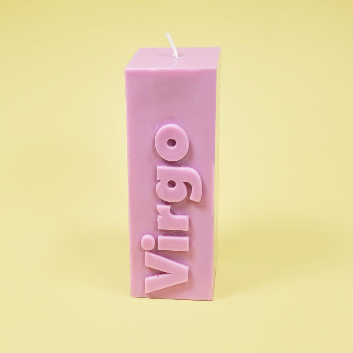 Virgo Zodiac Block Pillar Candle