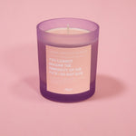 Pepper, Patchouli & Vanilla You Cannot Imagine the Immensity of the Fuck I Do Not Give Frosted Purple Jar Candle