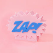 ZAP! Pink & Blue Cartoon Pillar Candle
