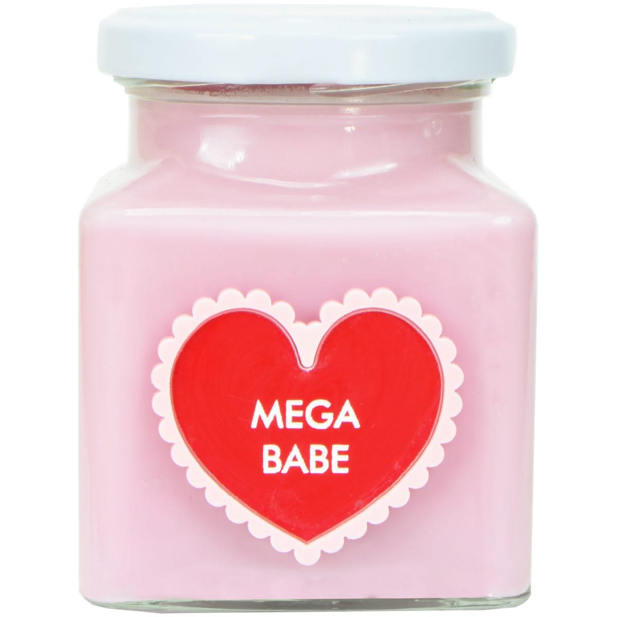 Rose Velvet Mega Babe Heart Candle