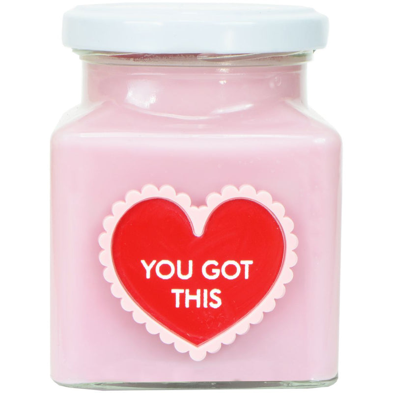 Rose Velvet You Got This Heart Candle