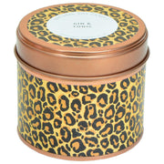 Gin & Tonic Leopard Print Tin Candle