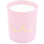 Pink Ribbon Pastel Pink Boobs Candle