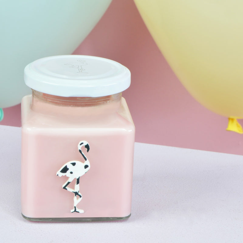 Special Edition Passionfruit Martini Cow Print Flamingo Candle